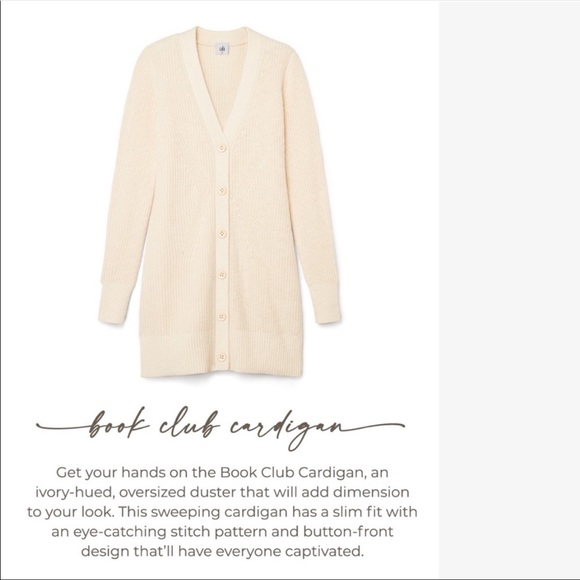 Cabi Book Club Cardigan Size Large 